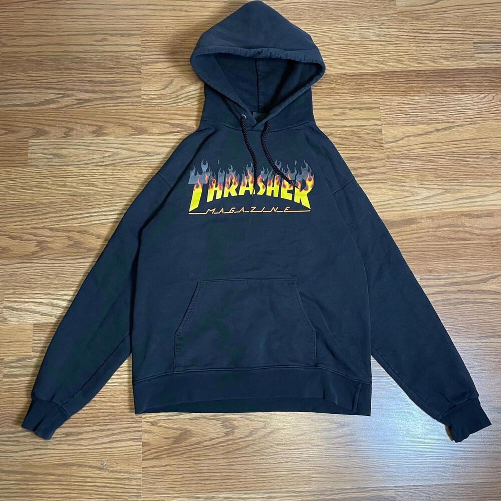Thrasher Magazine Skateboard Hoodie Pullover Sweatshirt Men’s Size Small